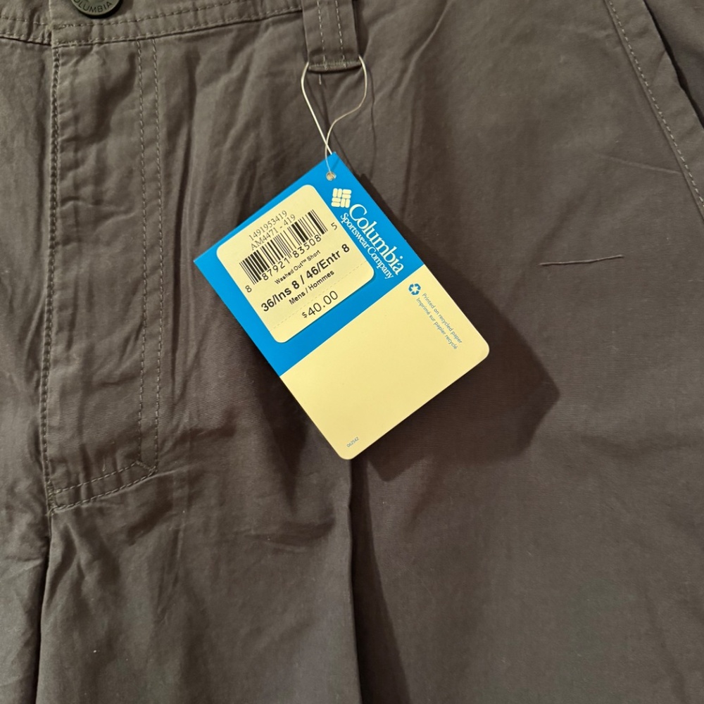 Columbia Mens Washed Out Cotton Chino Short Size 36/8" inseam Brand New - Picture 3 of 4